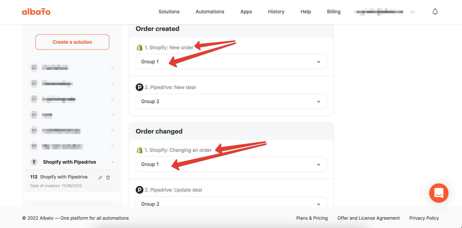 Simple case of connections grouping