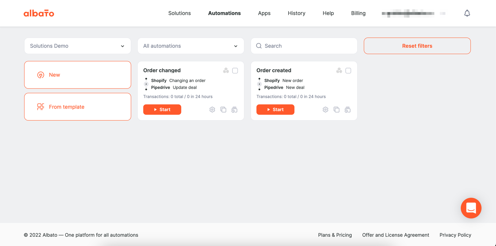 Create an automations first